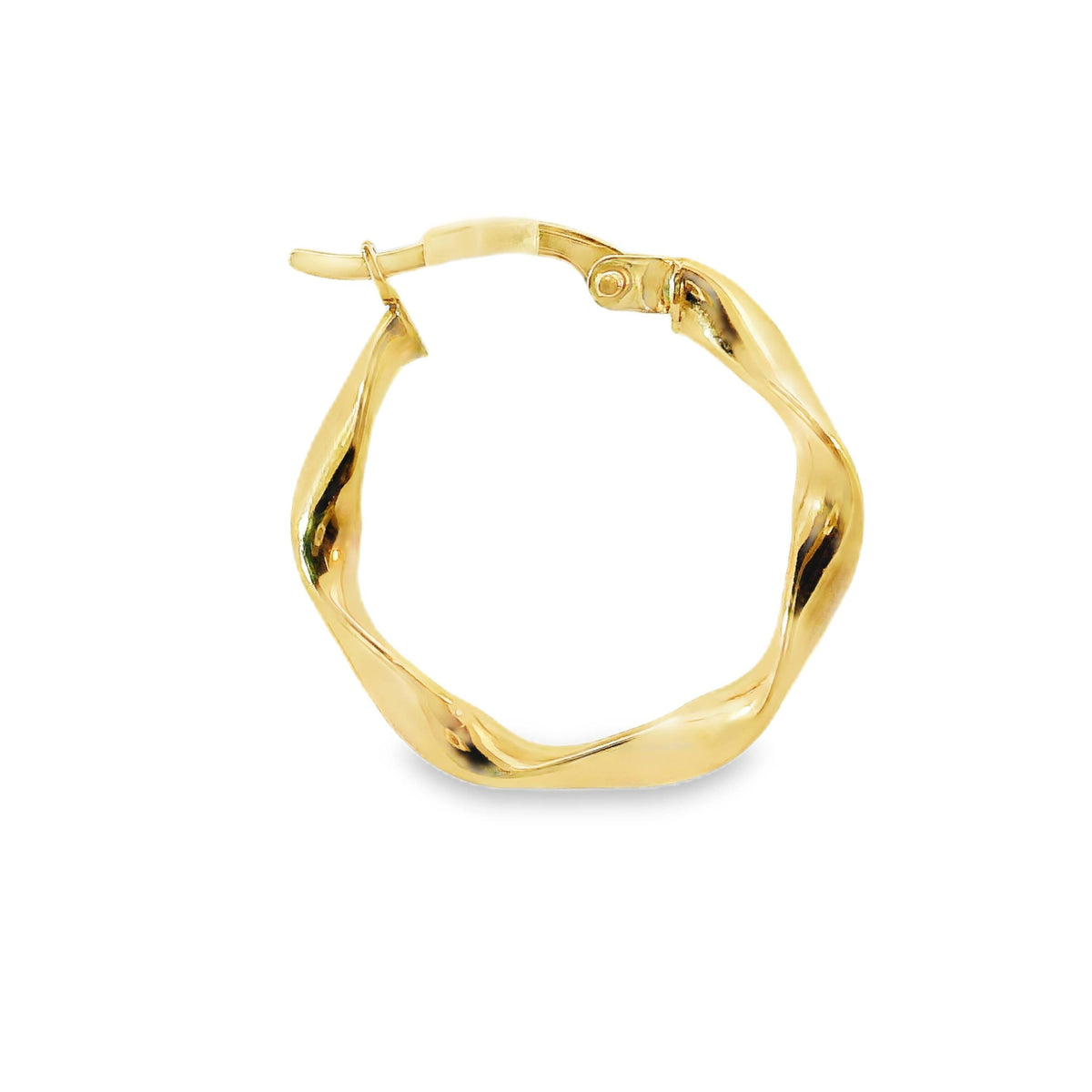 9ct Yellow Gold Twist Hoop Earrings