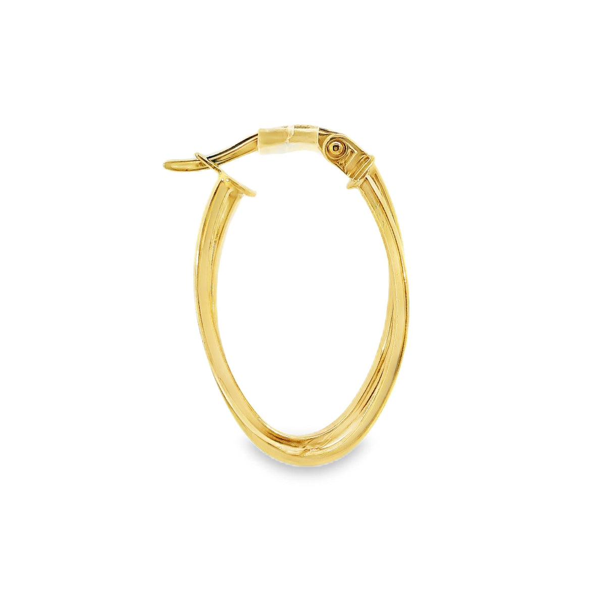 9ct Yellow Gold Double Oval Hoop Earrings