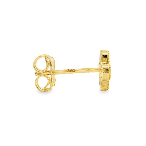 9ct Yellow Gold Small Clover Stud Earrings