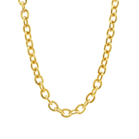 9ct Yellow Gold Hammered Cable Chain 2.5mm X 50cm