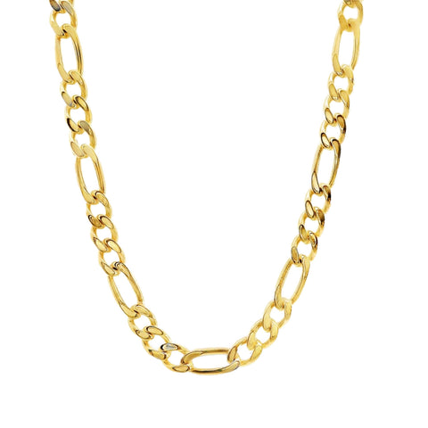 9ct Yellow Gold Diamond Cut Figaro 1 + 3 Chain 2.9mm X 45cm