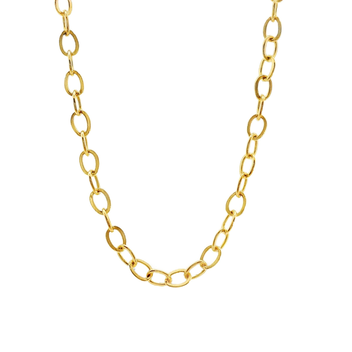 9ct Yellow Gold Hammered Trace Chain 2.1mm X 45cm