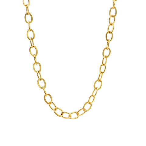 9ct Yellow Gold Hammered Trace Chain 2.1mm X 45cm