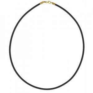 9ct Yellow Gold 2mm Neoprene Necklace 45cm