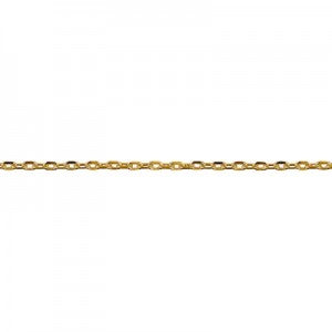 9ct Yellow Gold Diamond Cut Cable Chain 40cm