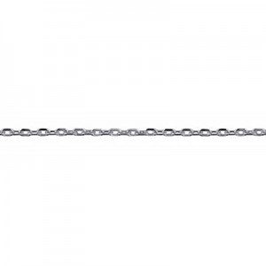 9ct White Gold Diamond Cut Cable Chain 40cm