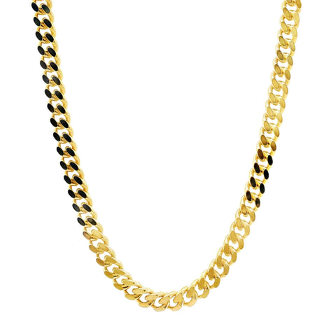 9ct Yellow Gold Diamond Cut Curb Chain 2mm 60cm