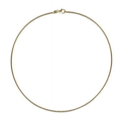 9ct Yellow Gold Round Omega Chain 50cm