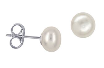 Sterling Silver 6mm Freshwater Pearl Stud Earrings