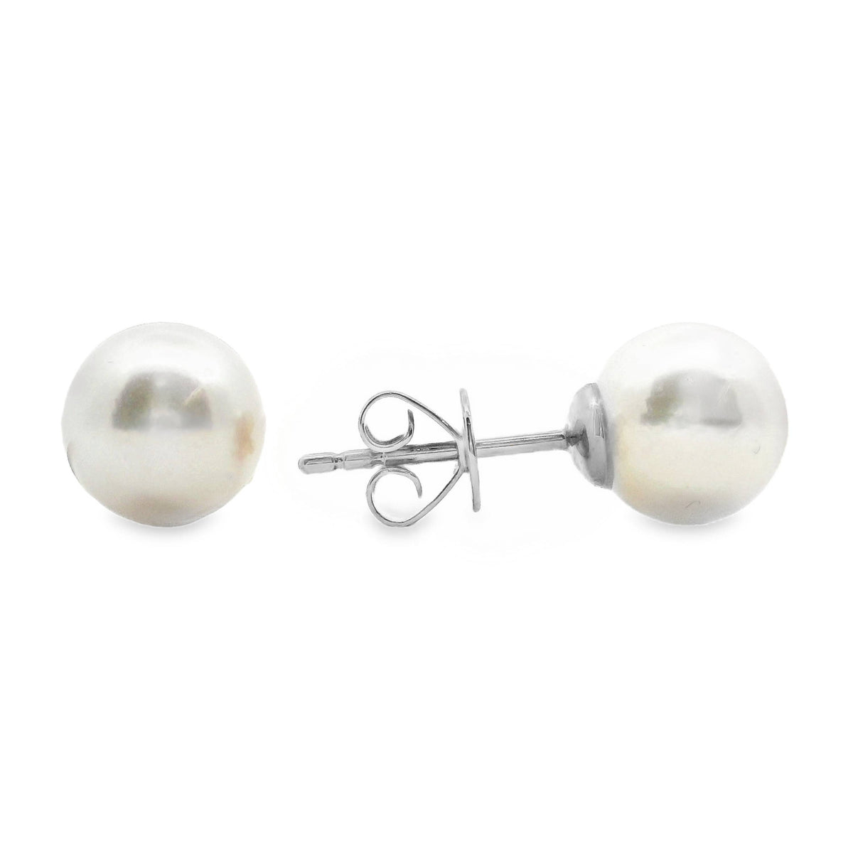 9ct White Gold Akoya Pearl Earrings 8 - 8.5mm