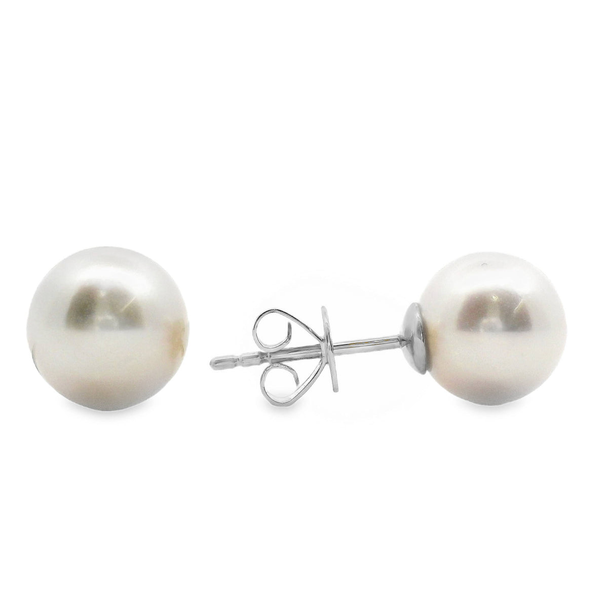 9ct White Gold Akoya Pearl Stud Earrings 8.5 - 9mm