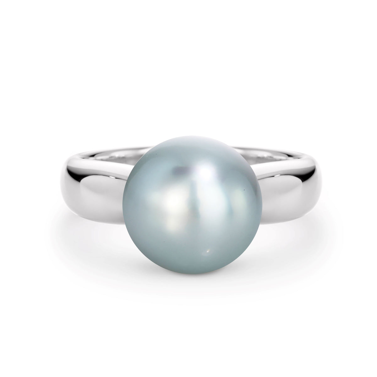 9ct White Gold Tahitian Pearl Ring