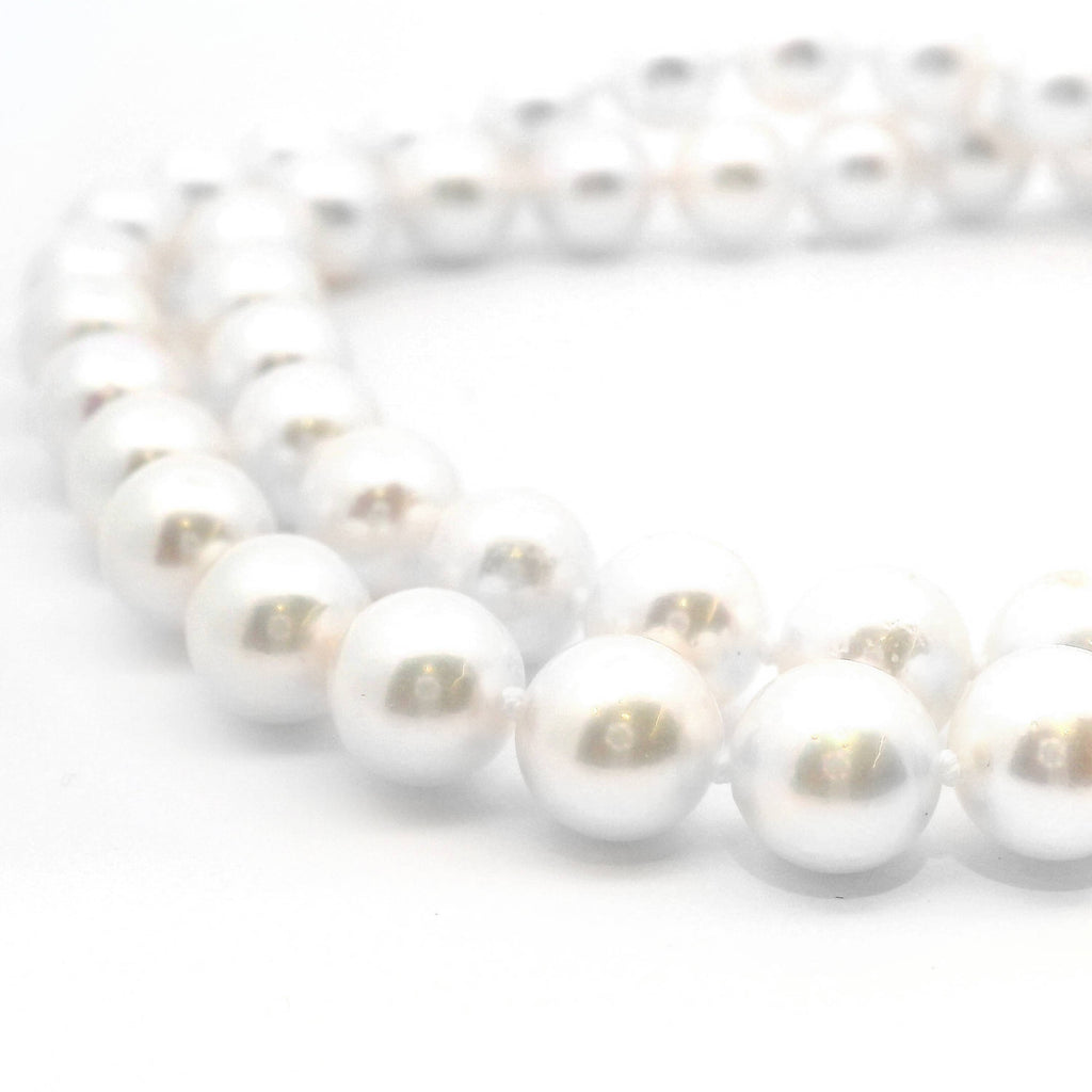 9ct Yellow Gold Akoya Pearl Strand Necklace 7 - 7.5mm