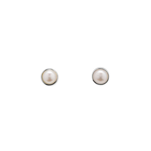 VT CASED ROUND PEARL STUDS (6MM)