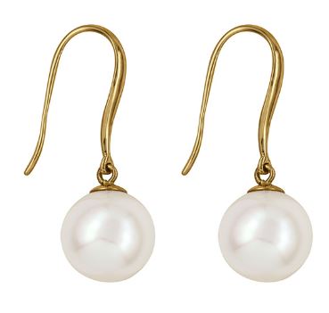 9ct Yellow Gold Freshwater Pearl Hook Earrings