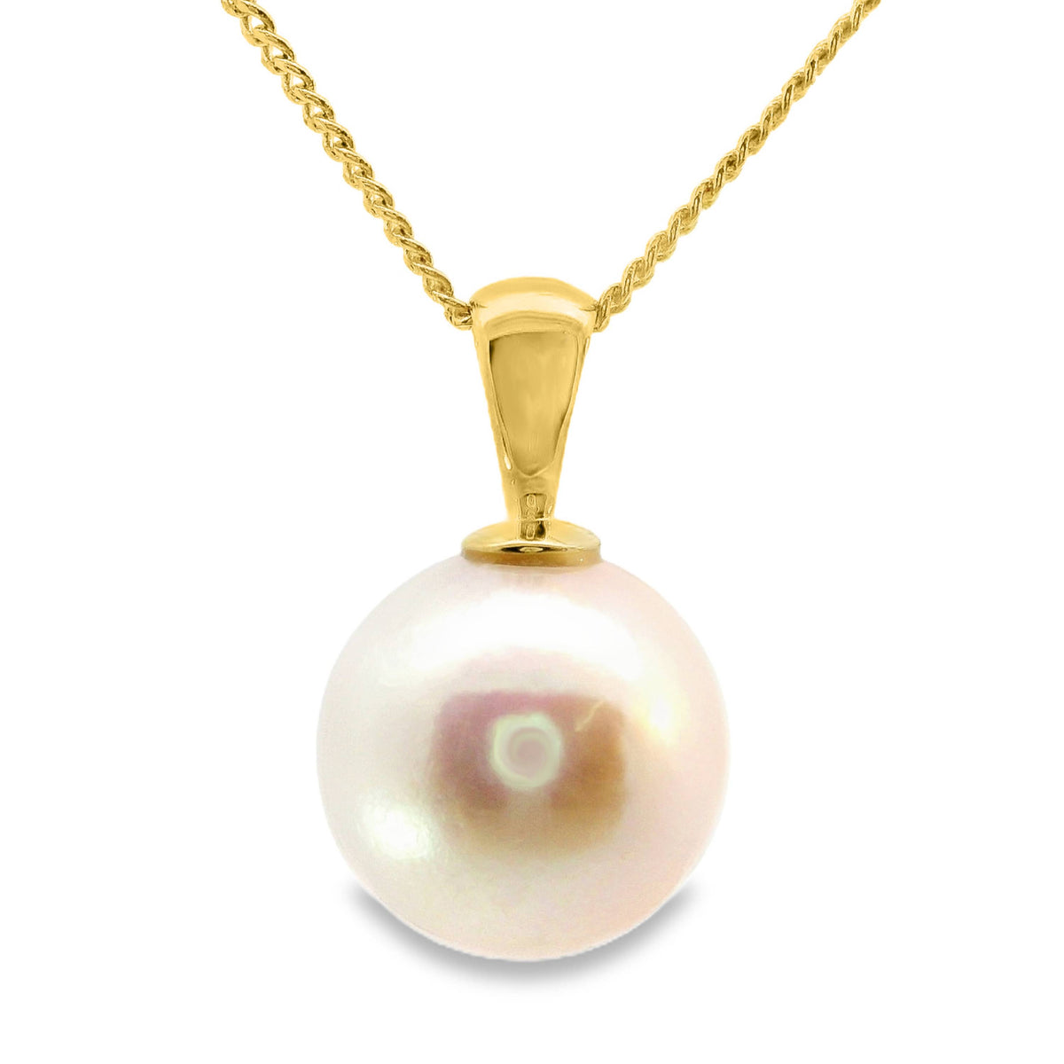 9ct Yellow Gold Freshwater Pearl Pendant 12-13mm