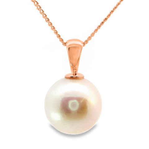 9ct Rose Gold Freshwater Pearl Pendant 11-12mm