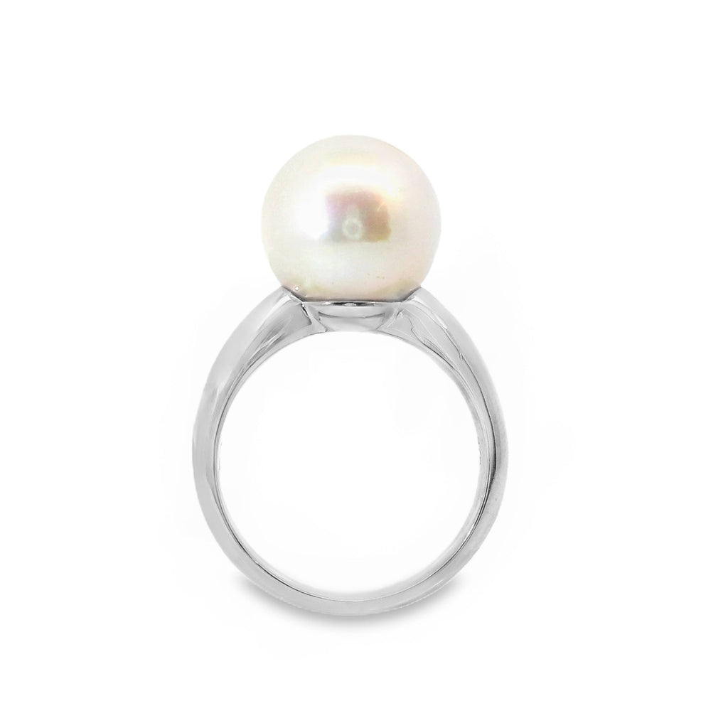 9ct White Gold Freshwater Pearl Ring 11-12mm