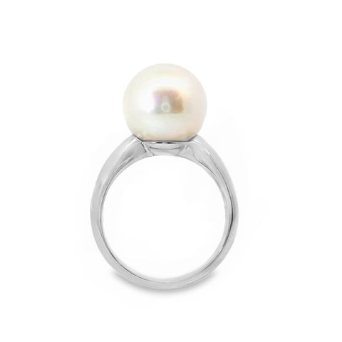9ct White Gold Freshwater Pearl Ring 11-12mm
