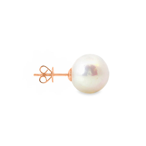 9ct Rose Gold Freshwater Pearl Stud Earrings 12-13mm