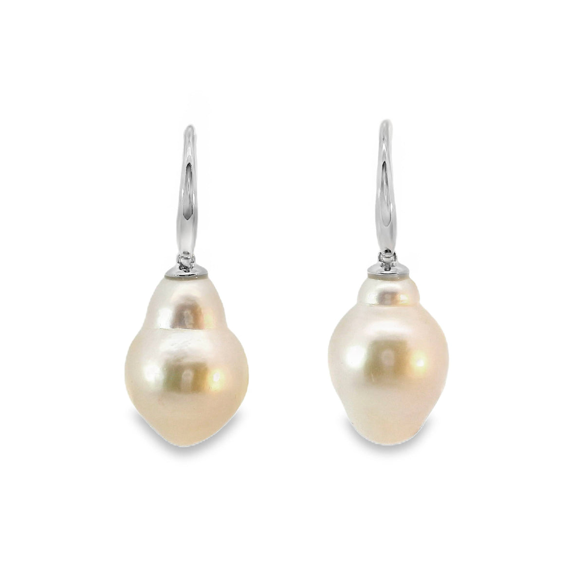 Sterling Silver Baroque Freshwater Pearl Hook Earrings
