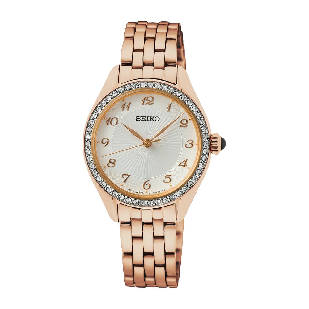 Seiko Ladies Daywer Watch Rose SUR396P