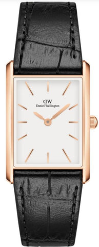 Daniel Wellington Bound Black Crocodile Rose Gold