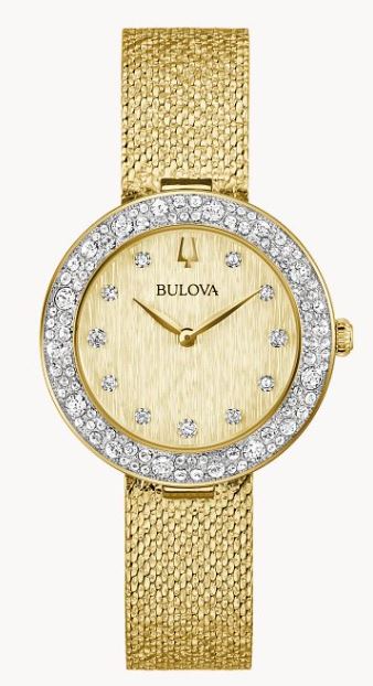 Bulova Classic Champagne Crystal Watch 98L321