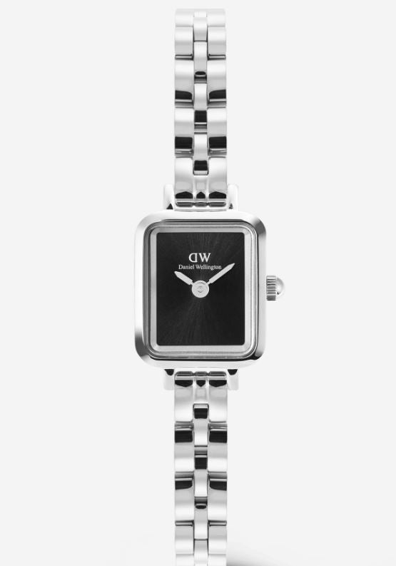 Daniel Wellington Quadro Mini Arch 3-link Onyx Sunray Silver DW00100845