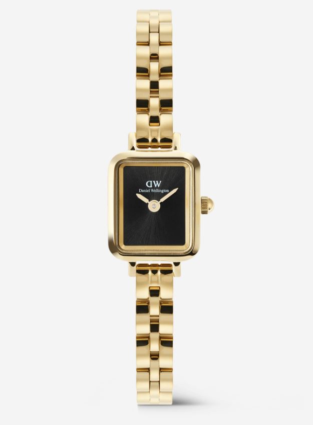 Daniel Wellington Quadro Mini Arch 3-link Onyx Sunray Gold DW00100851
