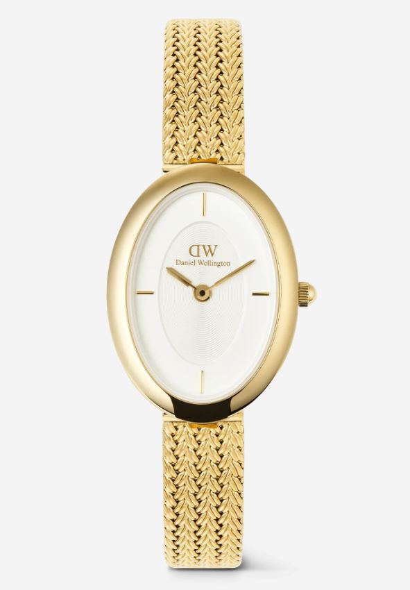 Daniel Wellington Juliette Braided Mesh White Sunray Gold DW00100882