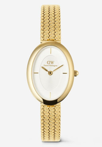 Daniel Wellington Juliette Braided Mesh White Sunray Gold DW00100882