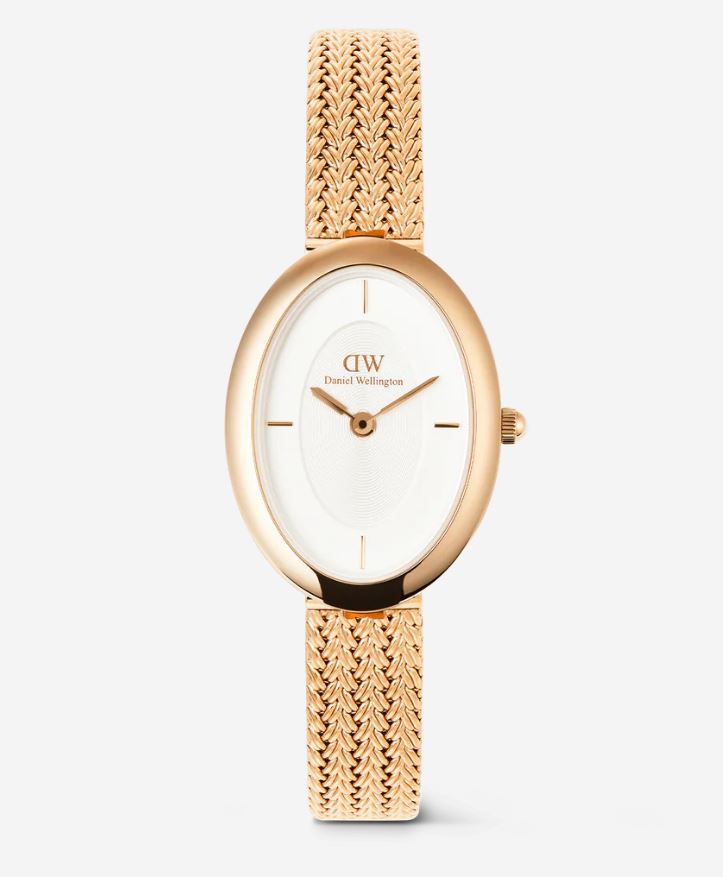 Daniel Wellington Juliette Braided Mesh White Sunray Rose Gold DW00100883