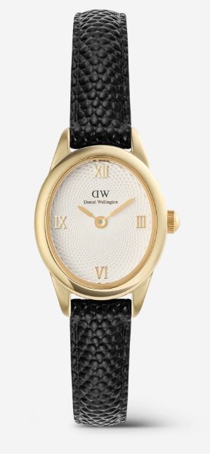 Daniel Wellington Ophelia Mini Black Lizard White Guilloché Gold