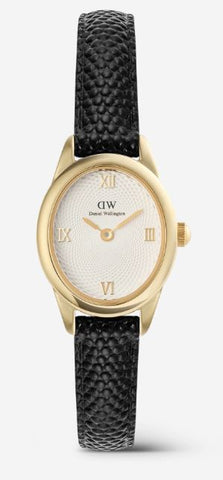 Daniel Wellington Ophelia Mini Black Lizard White Guilloché Gold