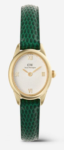 Daniel Wellington Ophelia Mini Green Lizard White Guilloché Gold