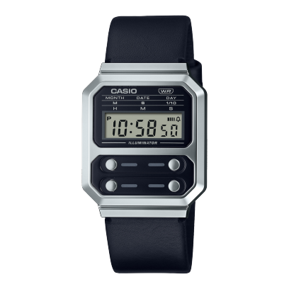 CASIO VINTAGE DIGITAL SERIES ALARM, S/WATCH, WR BLK/BLACK CLOTH BAND