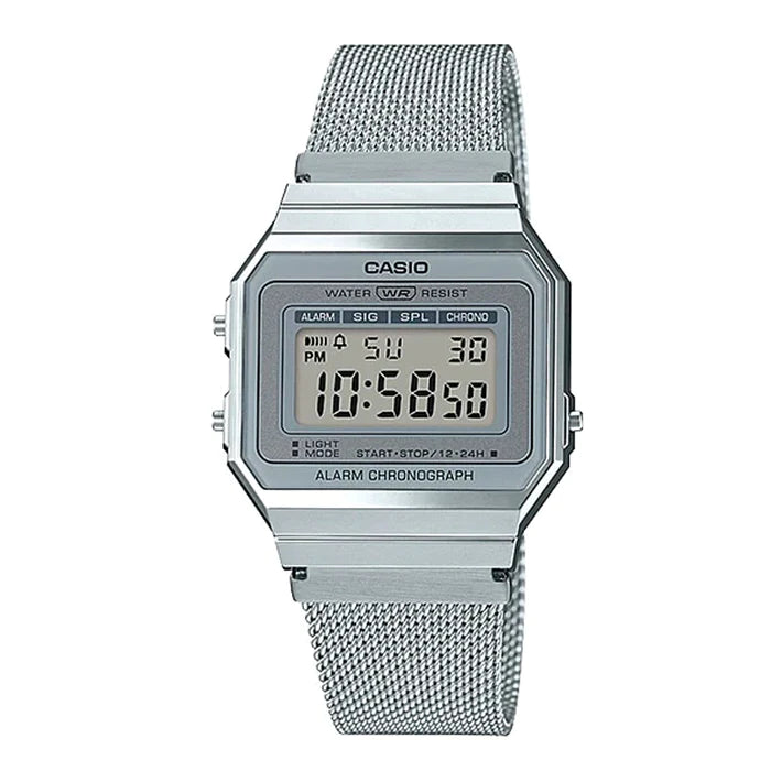 Casio Digital Gents Vintage Watch Silver A700WM-7A