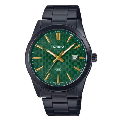 Casio Duo Analogue Checker Pattern Watch MTPVD03B-3A