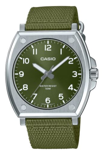 Casio Analogue Tonneau-Shape MTP-E730C-3A