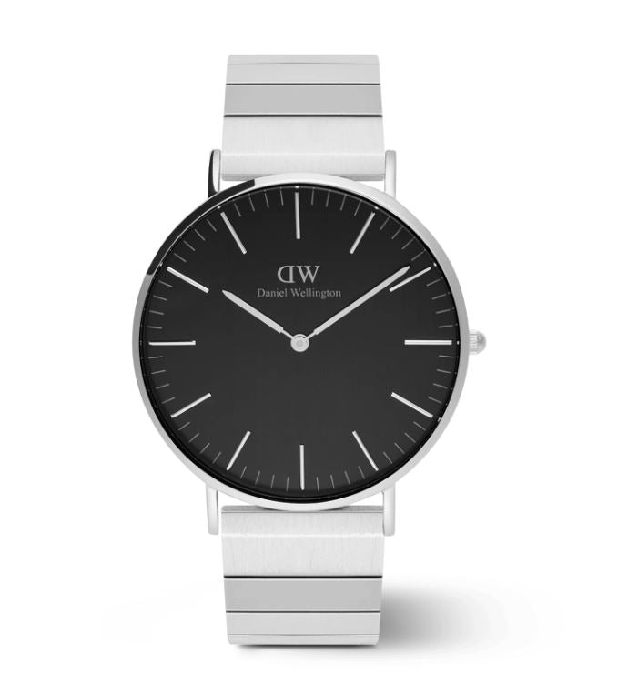 Daniel Wellington Classic Piano Link Onyx Silver 40mm