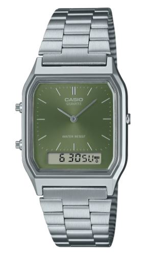 Casio Dual Time Watch Green AQ230A-3A