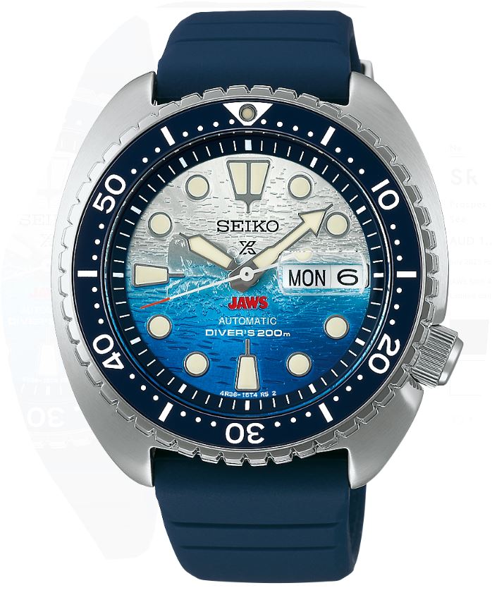 Seiko Prospex Mens Automatic Jaws 50th Anniversary LE Watch SRPL81K