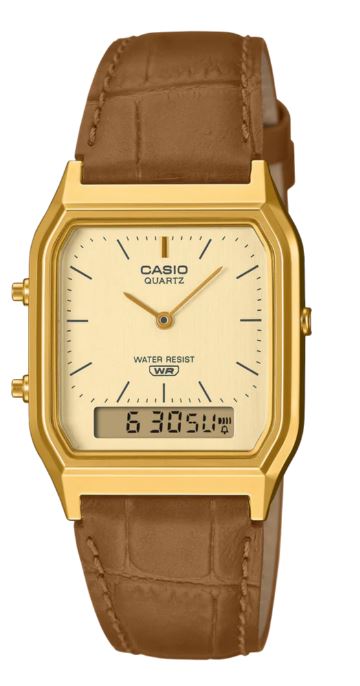 Casio Duo Leather Band Watch AQ230EGL-9A