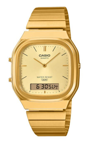 Casio Duo Square face Watch Gold AQ240EG-9A