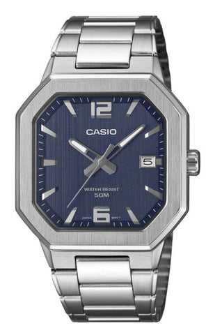 Casio Analogue Bold Square Dial Watch MTPB195D-2A