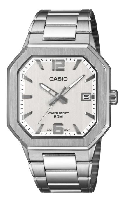 Casio Analogue Bold Square Dial Watch MTPB195D-7A