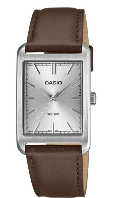 Casio Silver Dial Analogue Watch MTPB215L-7A