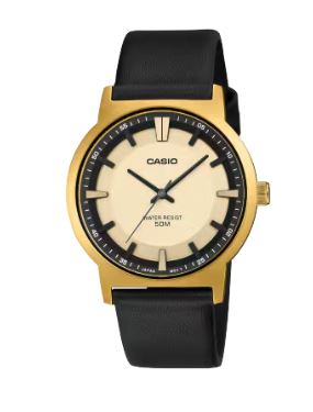 Casio Vintage Black And Gold Watch MTPB220GL-9A