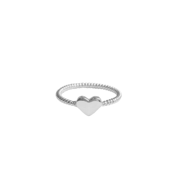VT RIBBED HEART RING